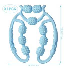 Yanghad Massage Roller, Cellulite Massager, Massage Roller Legs, Leg Massager, Cellulite Roller, Massage Roller with Handle for Leg, Foot, Arm Massage (Blue)