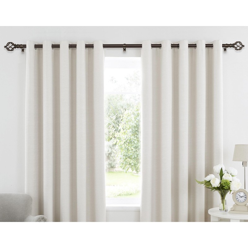 KAMANINA Bronze Curtain Rod 32 to 58 Inch(2.6-4.8ft), Adjustable Curtain