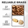 sourcing map 3/8" SAE 45 Degree Brass Pipe Fitting, 2