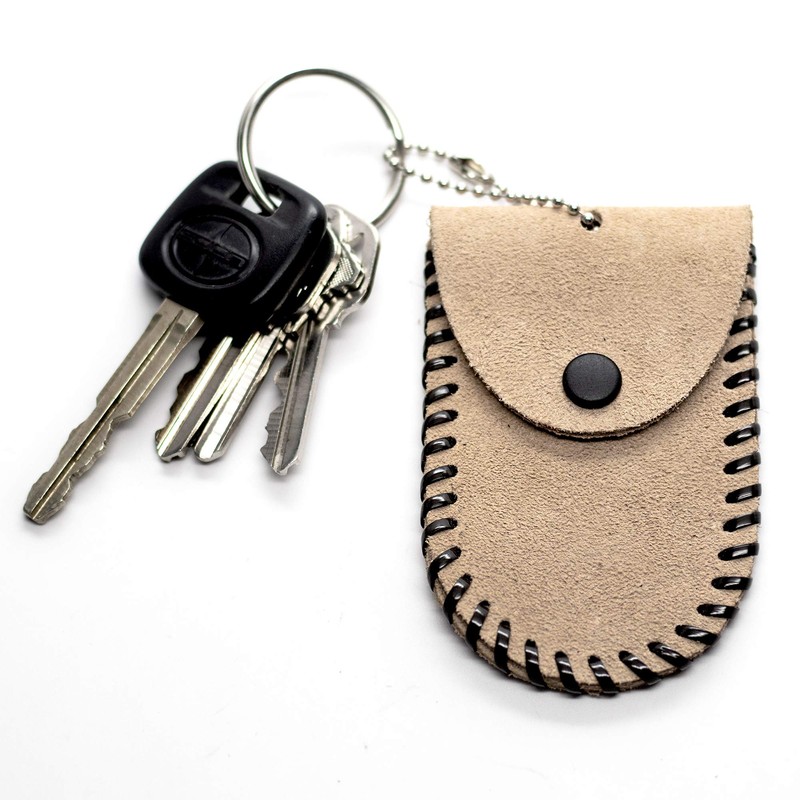 Realeather Trim Piece, Beige Suede Leather