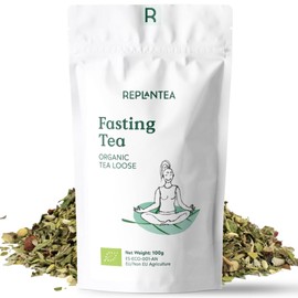 Fasting Tea Organic 100g (50 Cups) Moisturising and Energising for Intermittent Fasting | Mate, Green Tea, Nettle, Lemon Balm, Lavender REPLANTEA