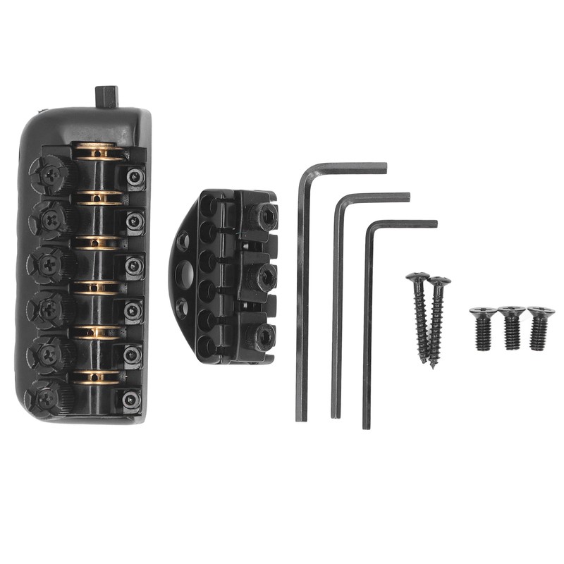 Headless Guitar Bridge Tailpiece 6 String Saddle with Worm Involved