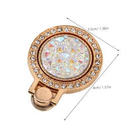 SHOWERORO 4pcs Rhinestone Clock Phone Ring Stand Rotating Gemstone Holder Drop Grip for Smartphones Chic Cell Phone Accessories Gold Rose Gold Silver and Black