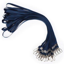 Segus Blue Lanyard, Pack of 20 Lanyards for Neck Strap, Lanyard with Rotating Metal Clip, for ID Holder, Keys, Name Tags and Plastic Cards