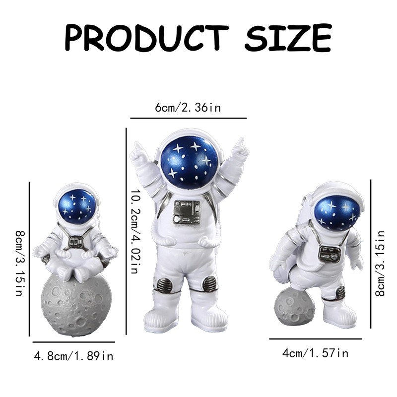 Cute Small Astronaut Figurines,Spaceman Statue Decor for Living Room Bedroom
