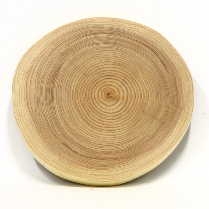 [Cypress] Annual Ring Natural Single Piece Cutting Board, Cooking Plate,