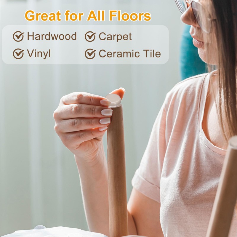 uxcell Furniture Sliders, 4Pcs 2" - Plastic Self-Adhesive Square Sliding