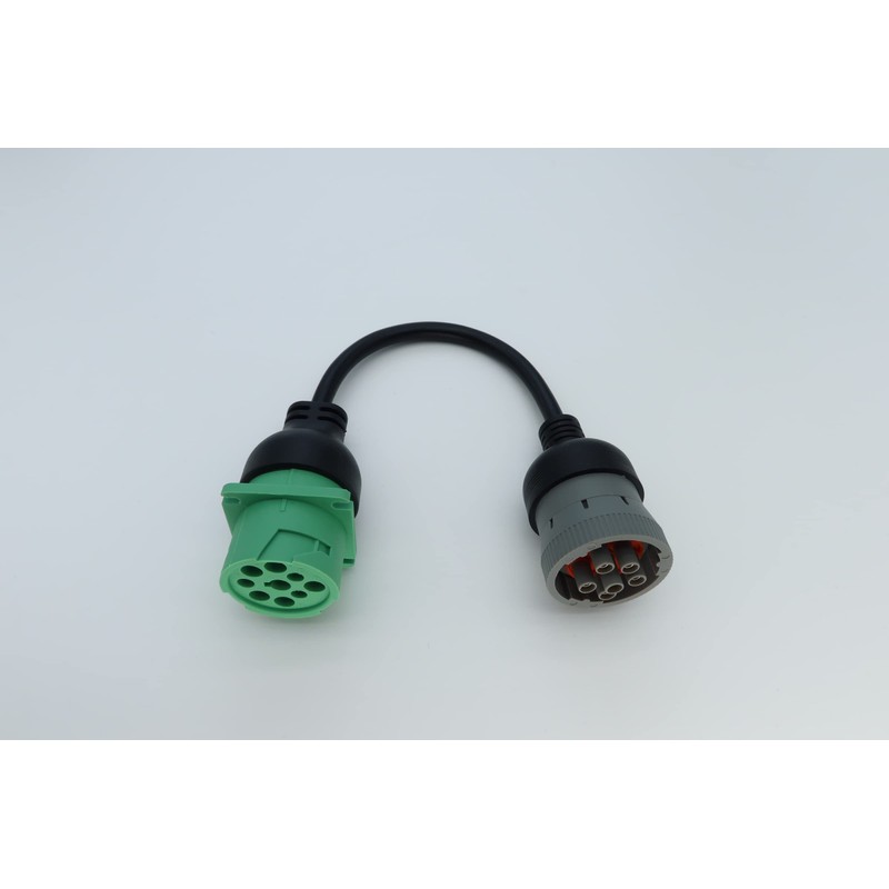 6pin J1708 to Type2 Green 9pin J1939 Adapter Cable for
