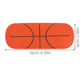 FRCOLOR Hard Shell Eyeglasses Case Cool Basketball Pattern Portable Sunglasses Case for Kids Students Teenager Travel Eye Glass Protective Case with Cleaning Cloth