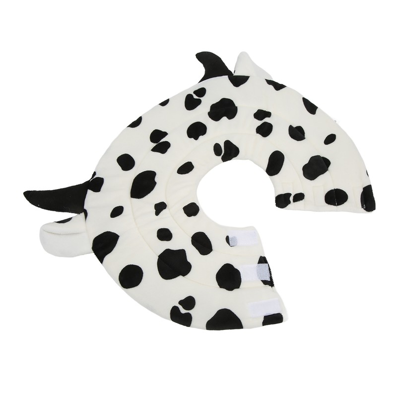 Cat Elizabeth Cone Cartoon Adjustable Cow Pattern After Surgery Recovery