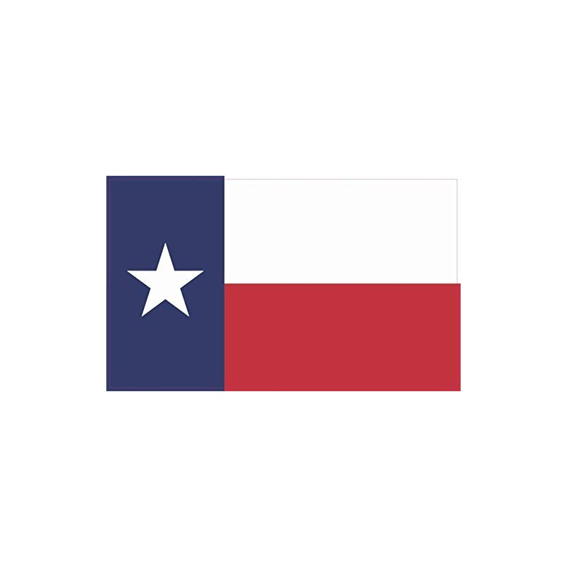 StickerTalk Texas Flag Vinyl Sticker, 5 inches by 3 inches