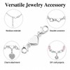 Kryoflare Sterling Silver Heart Jewelry Clasp, 925 Sterling Silver Double