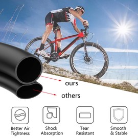 RUTU 20 inch Bike Tube 20x2.50/3.00 Fat Bike Tube AV32mm Schrader Valve Compatible with 20x2.5 20x2.6 20x2.8 20x3 Fat Tire Bike Ebike Electric Bicycle Tube with Tire Levers 2 Pack