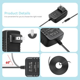 SLLEA AC/DC Adapter for Hueplus HPM-200 2014 Brown Massager Shoulder Neck Heating Hand Rubbing Power Supply Cord Cable Charger Mains PSU