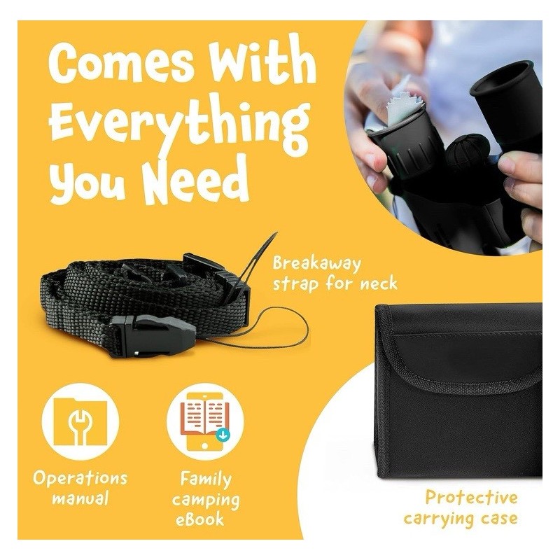 ThinkPeak Think Peak - Red and Black Binoculars for Kids