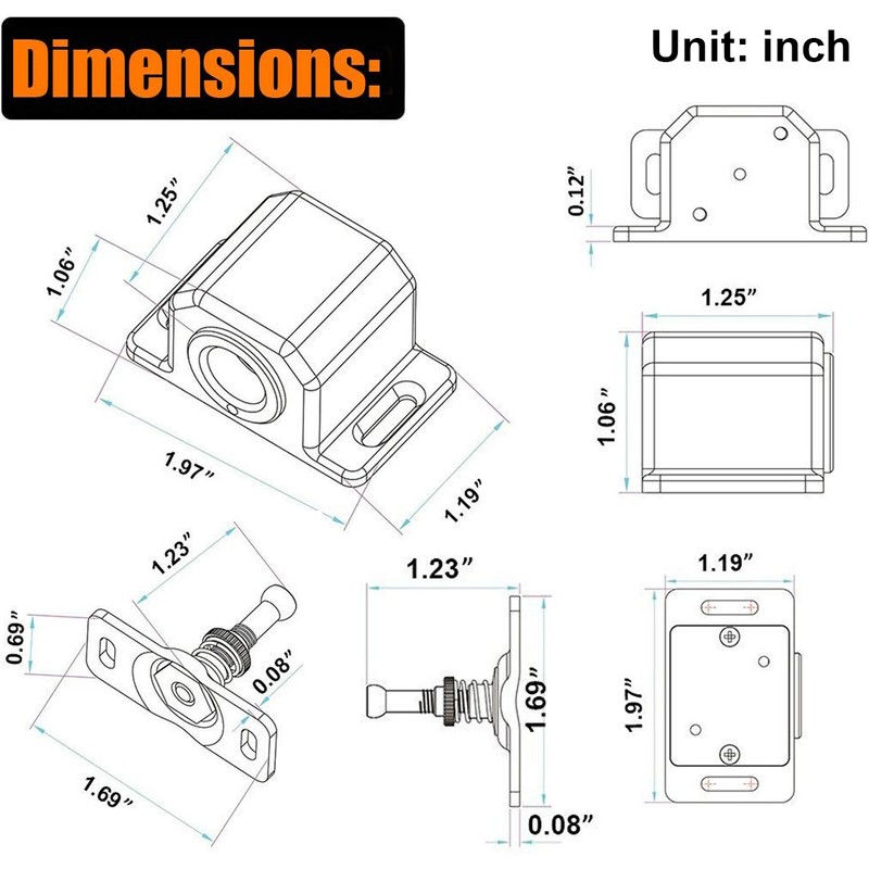MATEE DC12V Metal Fail Secure Mode Multifunctional Mini Electric Cabinet