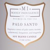 Manly Indulgence Palo Santo, vela perfumada en frasco, colección distintiva,