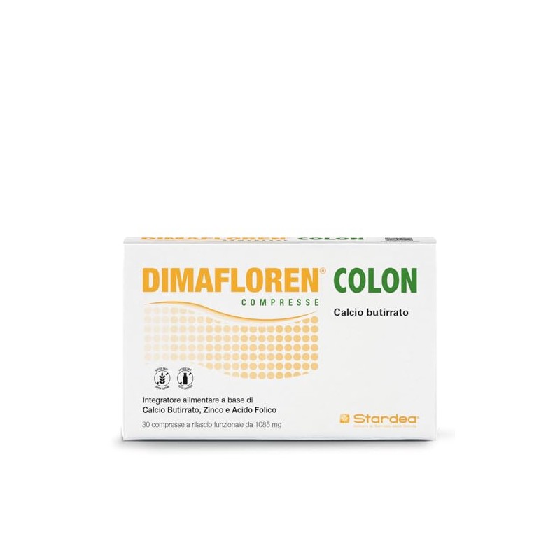 DIMAFLOREN Colon 30 Compresse – Integratore con Acido Butirrico, Zinco