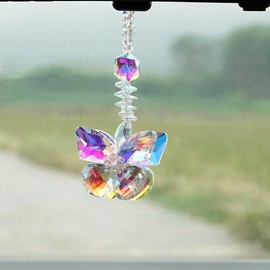 Crystal Butterfly Sun Catcher Car Hanging Decoration Window Hanging Decoration Garden Rainbow Maker for Home