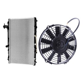 AZHZ 2817 Radiator and 8inch Cooling Fan Aluminum Core Cooling Radiator for Toyota Avalon 2005-2013 for Toyota Camry 2007-2011