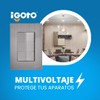 iGoto INOX1013 con 3 apagadores sencillos de 1 módulo, Acero