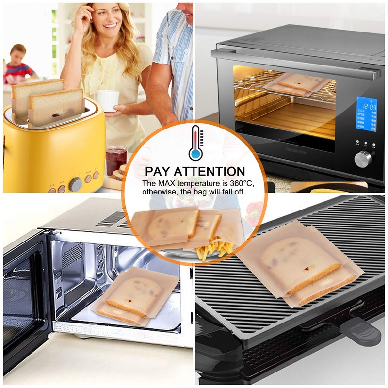 10 Toaster Bags Reusable grilled cheese bags Non Stick Toaster