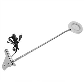 USB Universal Hose Clip Lamp Adjustable Reading EyeProtection Light Tattoo Beauty Lamp (Magnifier Type)
