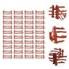 Toddmomy 100Pcs Brown Toy Farm Fence, 8 Inch Simulation Guardrail