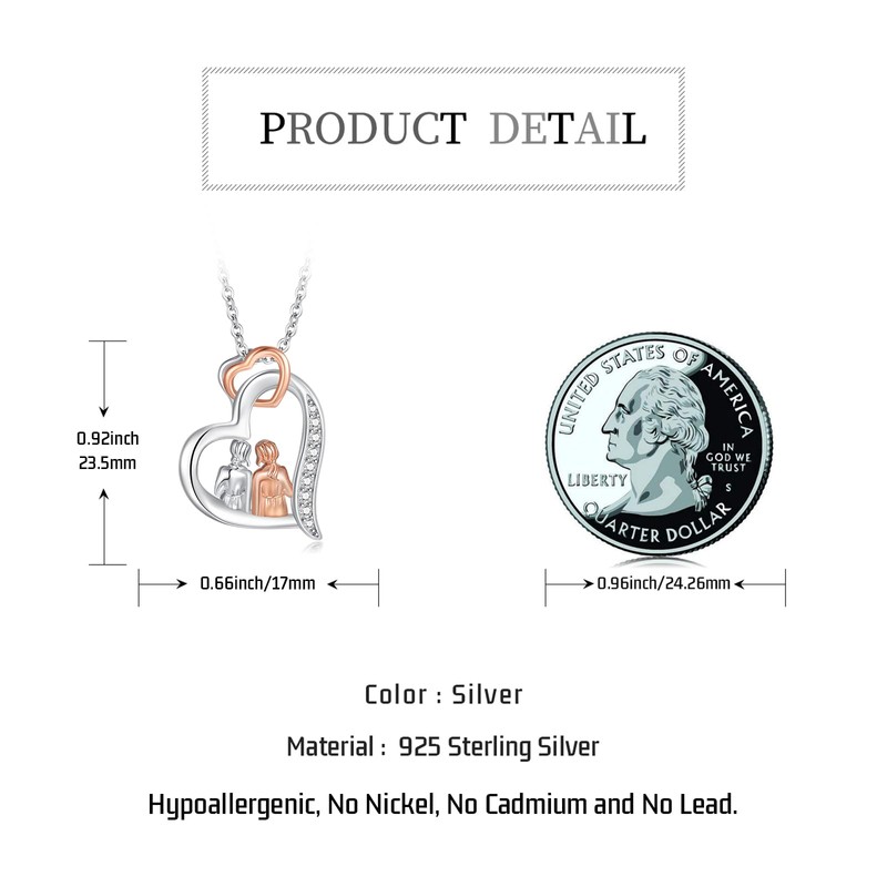 YYmqmq Sister Gifts for Women 925 Sterling Silver Sister Necklace