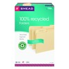 Smead 100% Recycled File Folder, 1/3-Cut Tab, Legal Size Manila,