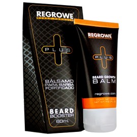 Regrowe - Bálsamo de Crecimiento de Barba Fortificado Regrowe Plus 5% - Adicionado con Queratina, Aloe Vera, Vitamina E, Complejo de aminoácidos minerales, Alantoína - Crece barba y bigote, nutre, hidrata, sin irrtación o resequedad