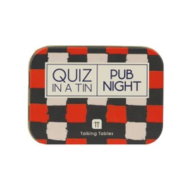 Talking Tables Pub Night Quiz Game, Secret Santa, Present, Question Cards After Dinner Party, Fun Travel Pocket Games Adults, Card Games, Ages 14+