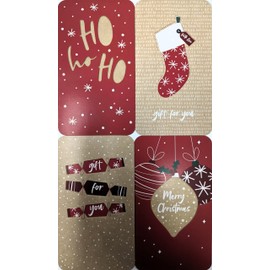 4 Christmas Money Wallets & Envelopes - Red and Kraft Designs