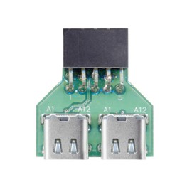 CY Adapter Dual Ports USB 3.1 Type C USB-C Female to USB 2.0 Motherboard 9pin 10pin Header Adapter PCBA 480Mbps
