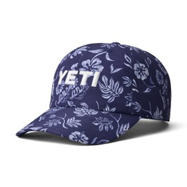 YETI Floral Print Baseball Cap, Navy