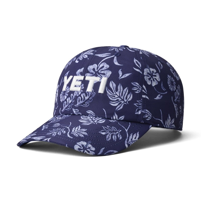 YETI Floral Print Baseball Cap, Navy