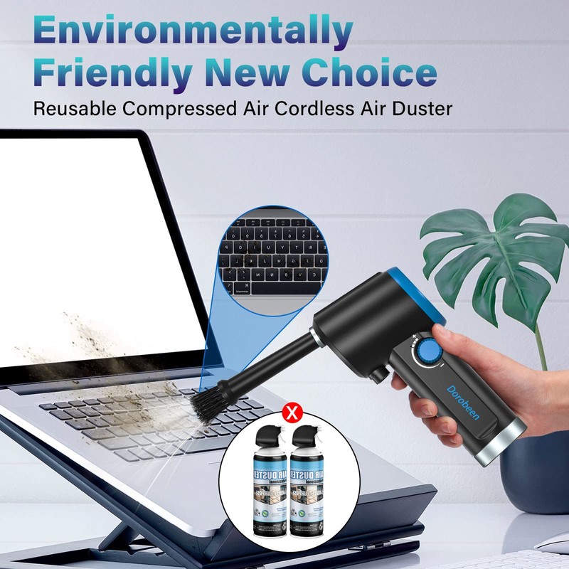 DOROBEEN Compressed Air Duster, Electric Air Duster, Cordless Air Duster,