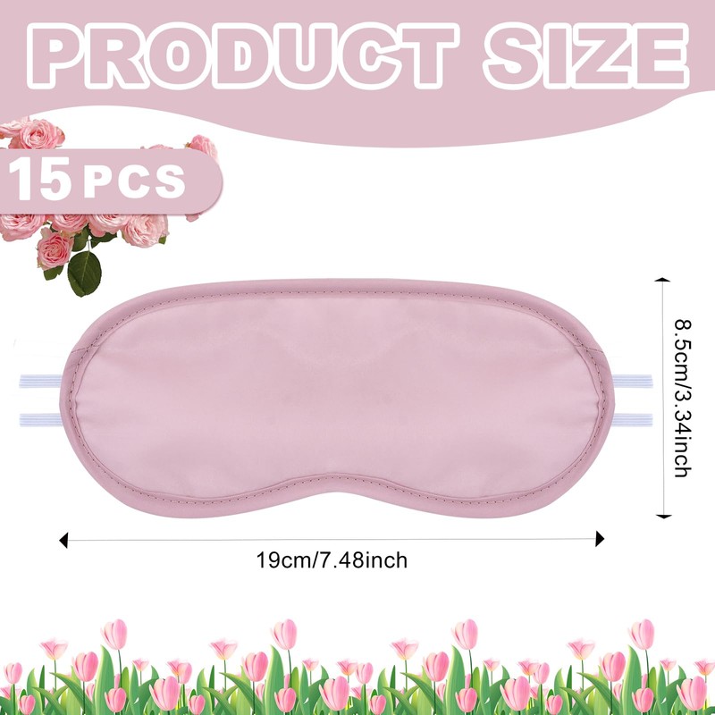Pack of 15 Pink Sleep Masks, Blindfold, Funny Sleeping Eye