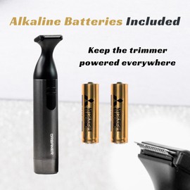 URBANER MB-042 Cortadora de bigotes a pilas, resistente al agua, inalámbrica, para hombres, cortadora compacta de bigote, portátil, afeitadora eléctrica de bigotes