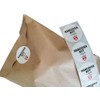 Kraft Paper Bags with Adhesive Labels for Anti-Hangover Kit, 50