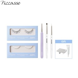 PICCASSO Eye Makeup Set 7items [Eyeme x Sister Sang Eun], Eyelash#$%Tweezer:U21 Under + 12 CUTE ACCENT-Purple
