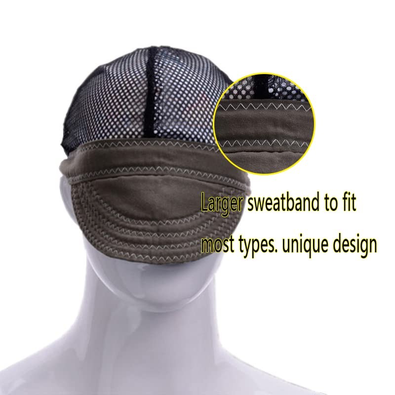 1 Pack Flame Retardant Welder Hats, Mesh Lined, Durable, For