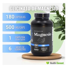 Kit 2 Glicinato De Magnesio 180 Cáps Glycinate Magnesium