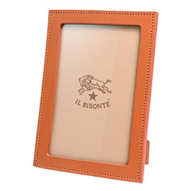 IL BISONTE OHO037PG0001CA101 Photo Frame, Photo Stand, L Size, Postcard, KG, Vachetta Leather, Camel