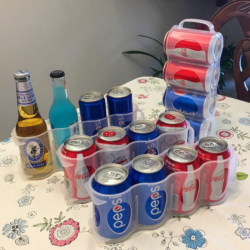 Set of 2 Portable Beverage Can Holder Fridge Can Holder