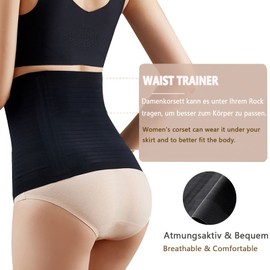 SURE YOU LIKE Waist Trainer Women's Cincher Corset Invisible Body Shaper Breathable Tummy Control Corset Figure Shaping Waist Trainer, Black-lightweight