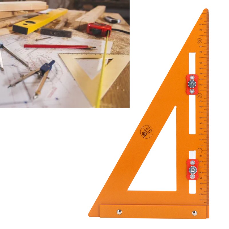 Rafter Square 2 in 1 High Accuracy 220x380mm Mechanical Angle