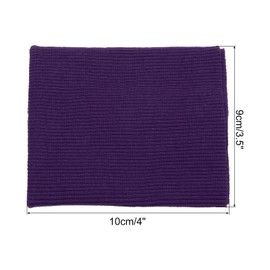 sourcing map Elastic Cuffs Ribbed Trims 10x9cm Cotton Fabric Knit Rib Stretch Tape Cuff Sleeve Waistband for Sewing, Dark Purple 1 Pair