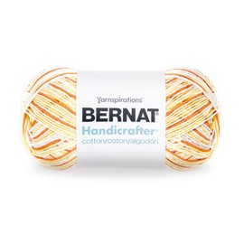 Bernat Handicrafter Cotton Big Ball Creamsicle Yarn - 2 Pack of 340g/12oz - Cotton - 4 Medium (Worsted) - 608 Yards - Knitting/Crochet