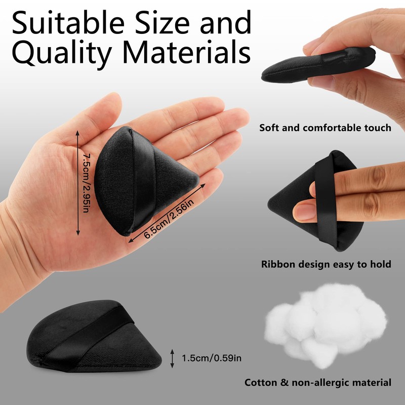2 Pcs EVAOUXIU Triangle Powder Puff for Face Powder, Soft